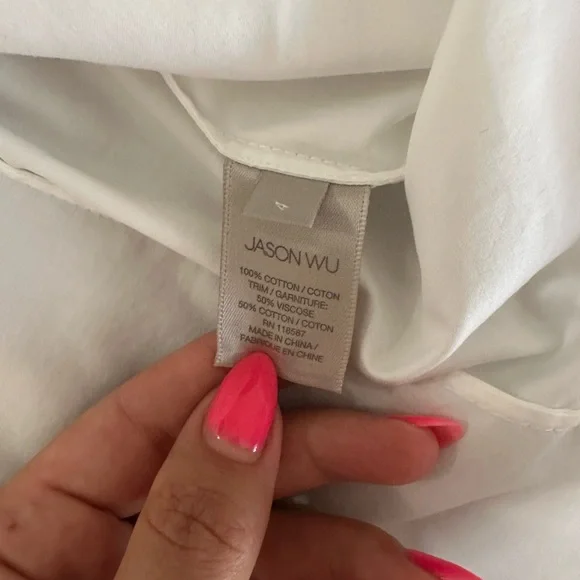 Jason Wu Elegant White Off-Shoulder Top